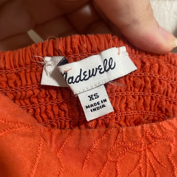 Madewell Orange Eyelet Summertime Cami Midi Dress Size X Small - Picture 6 of 9